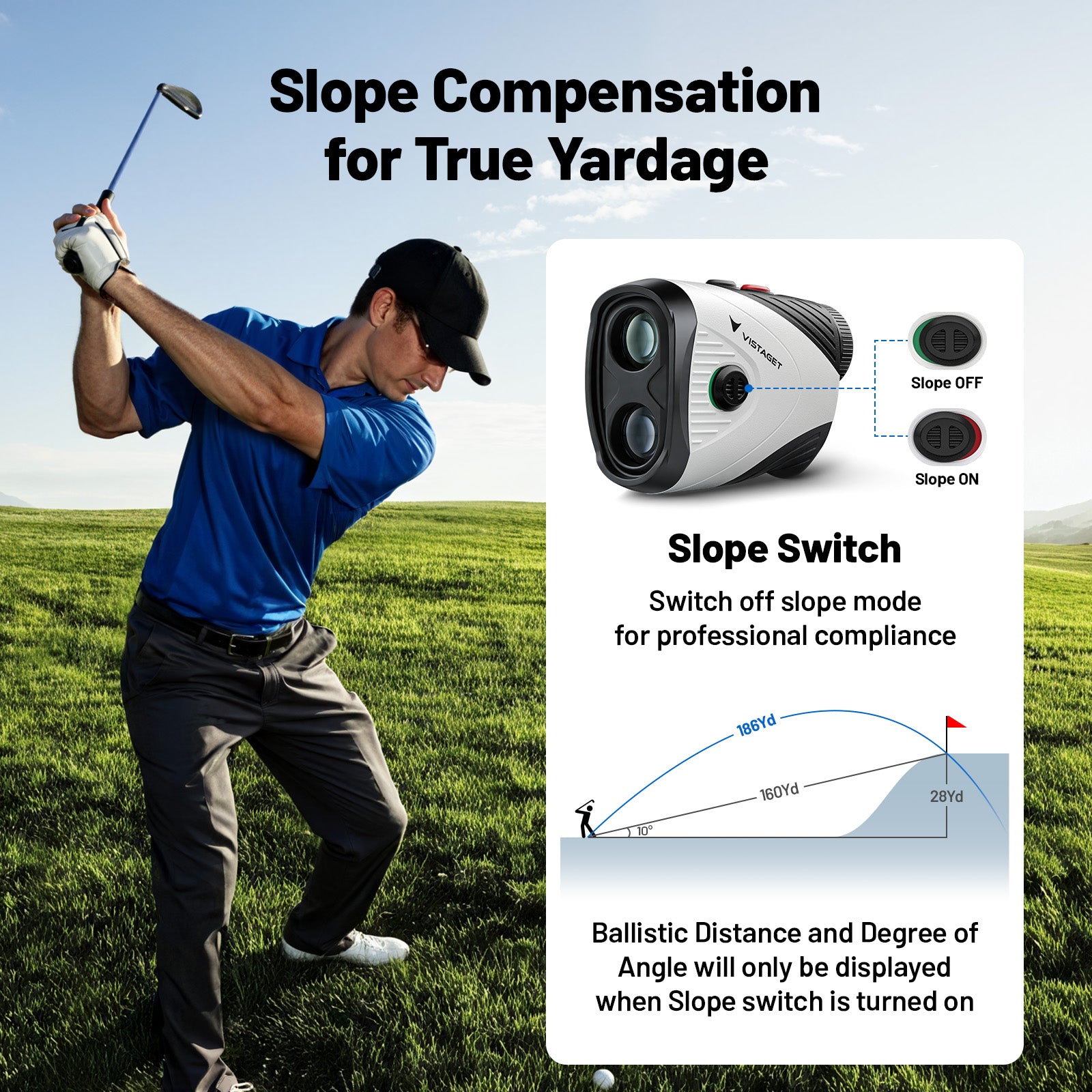 Golvia 30 Golf Range Finder 1200 Yards